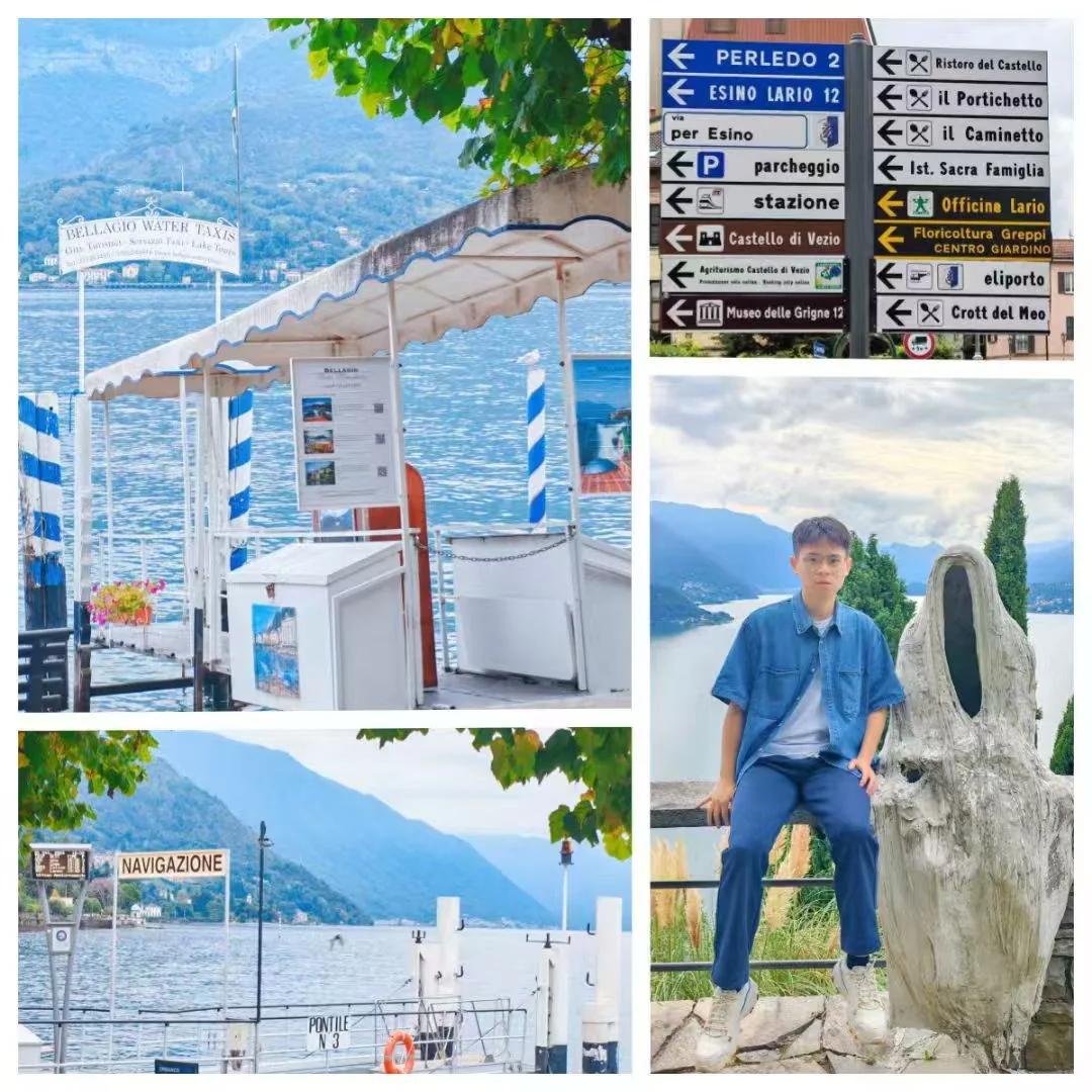 Lake Como ferry docks and lakeside, Italy